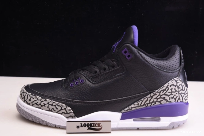MaikeSneakers 3 Court CT8532-050 Jordan Retro Purple Air Black 0808